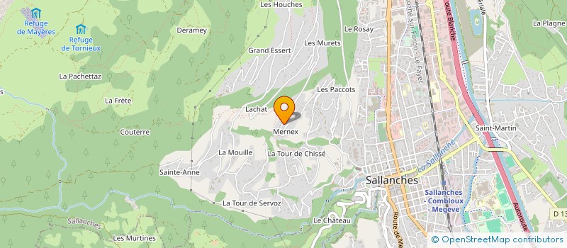 localisation de l'entreprise MADAME FABIENNE JULIEN  SALLANCHES