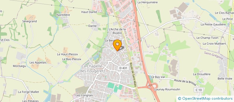 localisation de l'entreprise MADAME FABIENNE KERAMBLOC'H  LA CHAPELLE-DES-FOUGERETZ