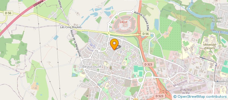 localisation de l'entreprise MADAME FABIENNE LAMI  BEAUCOUZE