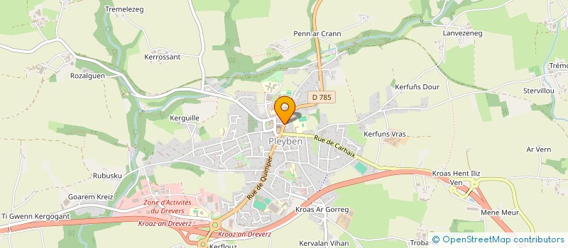 localisation de l'entreprise MADAME FABIENNE LANOE  LE CLOITRE-PLEYBEN