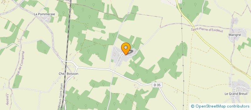 localisation de l'entreprise MADAME FABIENNE LAURENDEAU  SAINT PIERRE D'EXIDEUIL