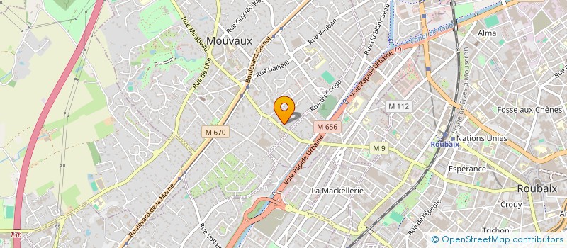 localisation de l'entreprise MADAME FABIENNE LEFEBVRE  MOUVAUX