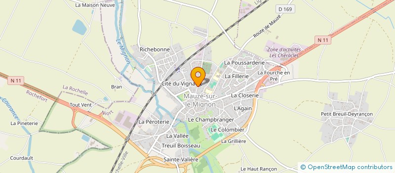 localisation de l'entreprise MADAME FABIENNE MAINTROT  MAUZE-SUR-LE-MIGNON