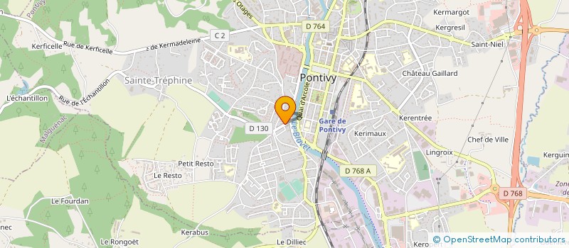 localisation de l'entreprise MADAME FABIENNE MALARDE  PONTIVY