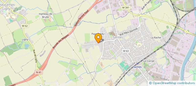 localisation de l'entreprise MADAME FABIENNE MARQUETTE  WAVRIN