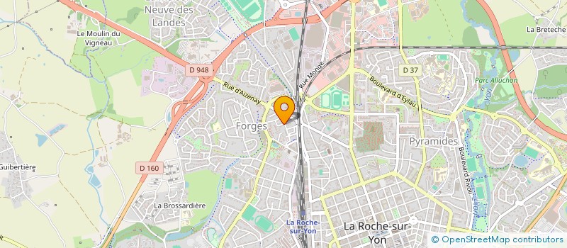localisation de l'entreprise MADAME FABIENNE MARTIN  LA ROCHE-SUR-YON