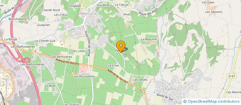 localisation de l'entreprise MADAME FABIENNE NICOLET  MERCUROL-VEAUNES