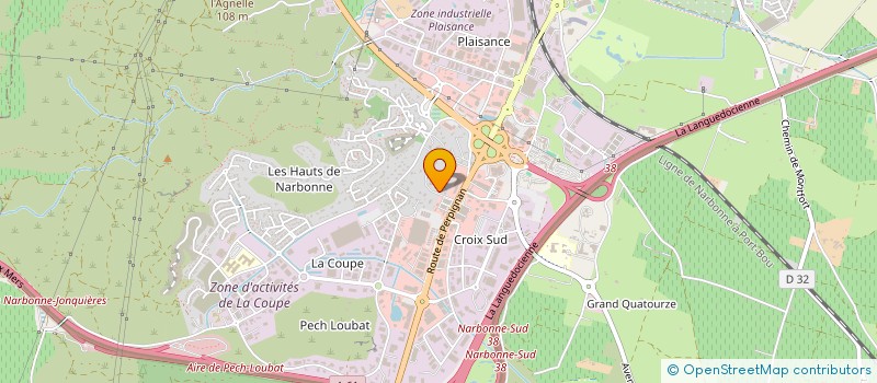 localisation de l'entreprise MADAME FABIENNE OUROS  NARBONNE