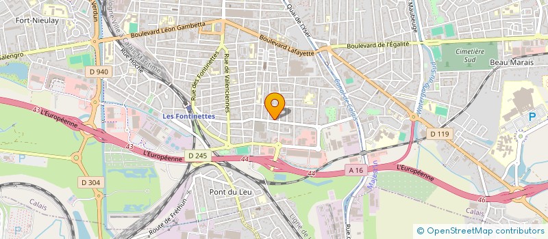 localisation de l'entreprise MADAME FABIENNE PARISSEAUX  CALAIS