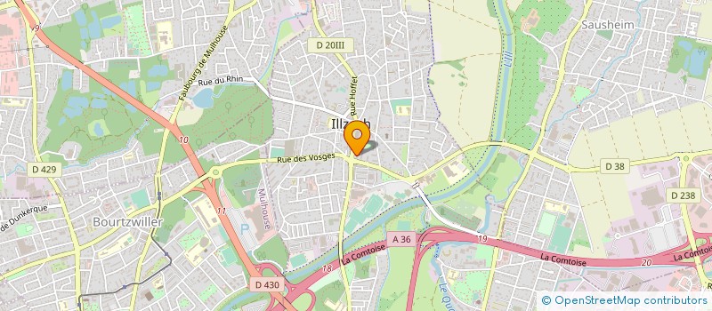 localisation de l'entreprise MADAME FABIENNE PETER  MULHOUSE