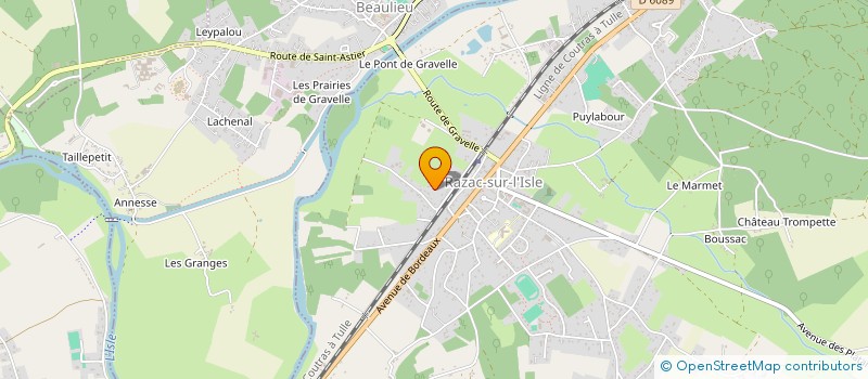 localisation de l'entreprise MADAME FABIENNE PIERDON  RAZAC-SUR-L'ISLE