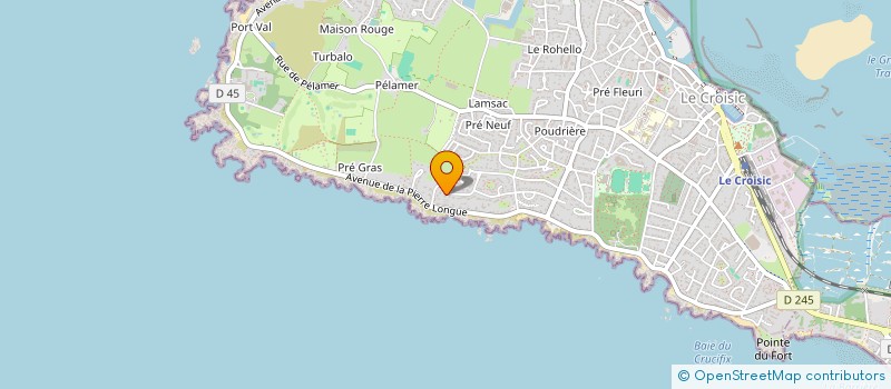 localisation de l'entreprise MADAME FABIENNE PRADELLE  LE CROISIC