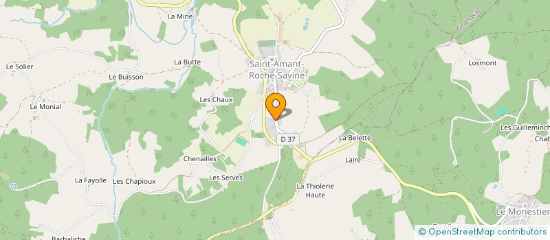 localisation de l'entreprise MADAME FABIENNE RIOUX à SAINT-AMANT-ROCHE-SAVINE