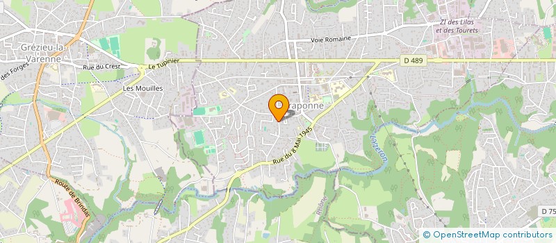 localisation de l'entreprise MADAME FABIENNE ROBIN  CRAPONNE