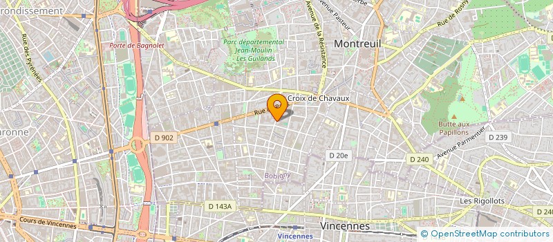 localisation de l'entreprise MADAME FABIENNE ROBINEAU à MONTREUIL