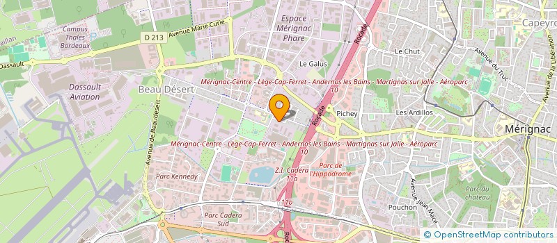 localisation de l'entreprise MADAME FABIENNE ROSSIGNOL  MERIGNAC