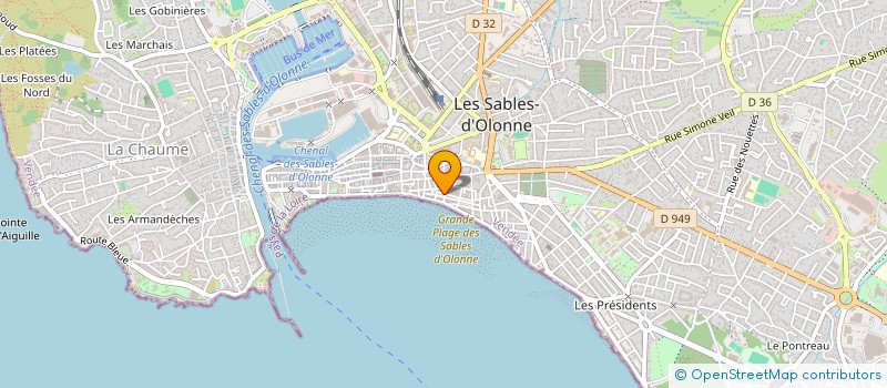 localisation de l'entreprise MADAME FABIENNE ROUILLE à LES SABLES D'OLONNE