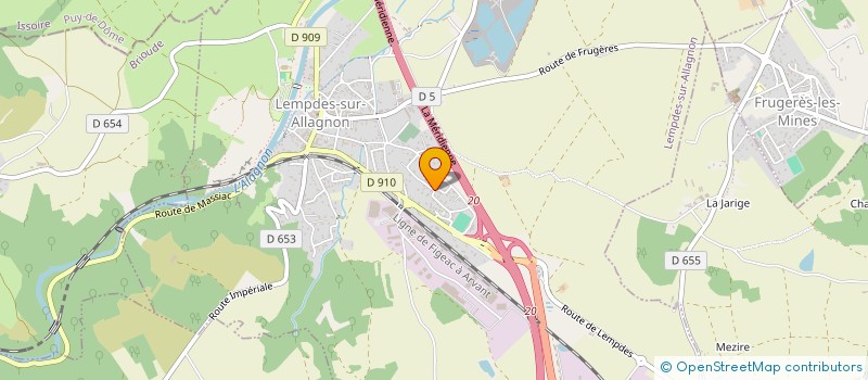 localisation de l'entreprise MADAME FABIENNE SABATIER-DELBOS  LEMPDES-SUR-ALLAGNON