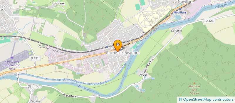 localisation de l'entreprise MADAME FABIENNE SAINT-HILLIER  ROCHE-LEZ-BEAUPRE