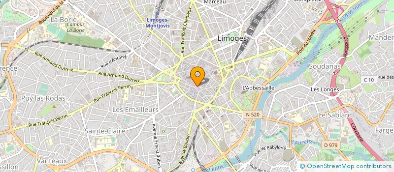 localisation de l'entreprise MADAME FABIENNE SARCLAIRON à LIMOGES