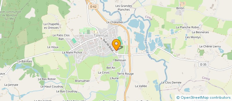 localisation de l'entreprise MADAME FABIENNE THOMAS  TALENSAC