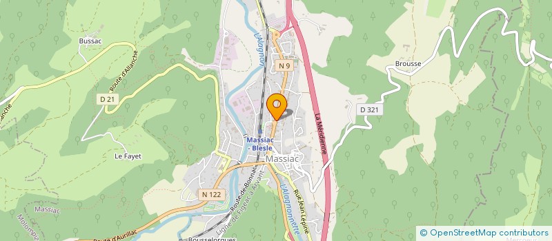localisation de l'entreprise MADAME FABIENNE VIGAND à MASSIAC