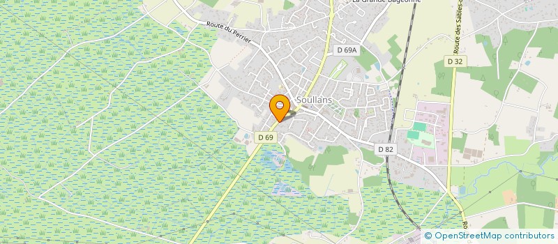 localisation de l'entreprise MADAME FABIENNE VRIGNAUD  SOULLANS