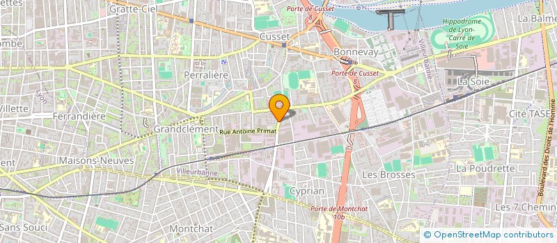 localisation de l'entreprise MADAME FABIOLA ANDREOZZI  VILLEURBANNE