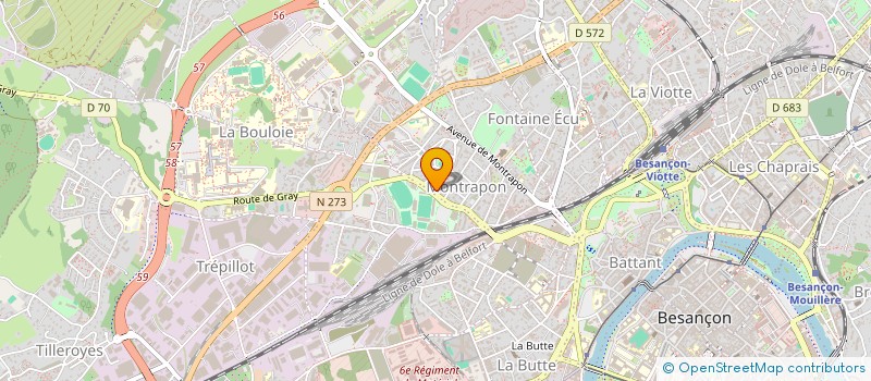 localisation de l'entreprise MADAME FADEMBA KANE à BESANCON