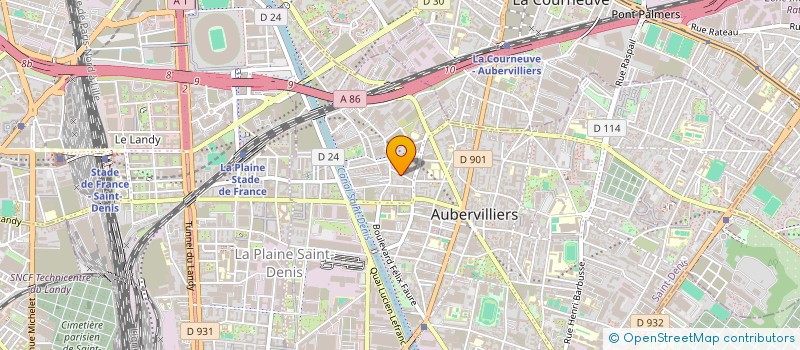 localisation de l'entreprise MADAME FADILAH BOLAKY  AUBERVILLIERS