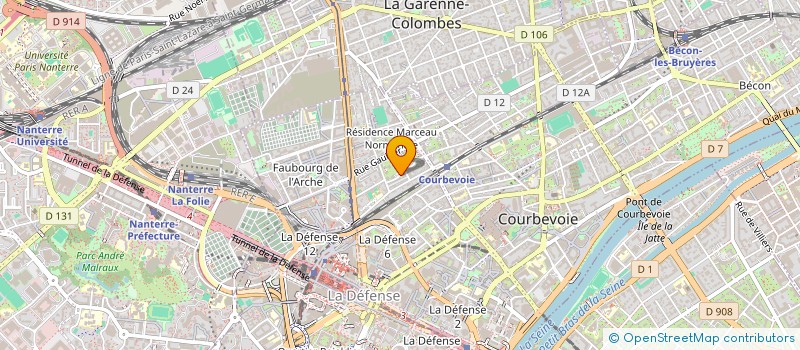 localisation de l'entreprise MADAME FAEZEH HOSSEIN MEMAR à COURBEVOIE