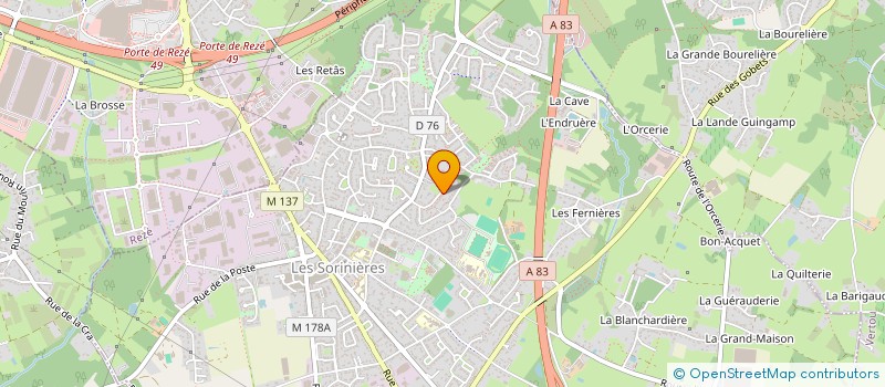 localisation de l'entreprise MADAME FAIZA HADJ-RAHMOUN  LES SORINIERES