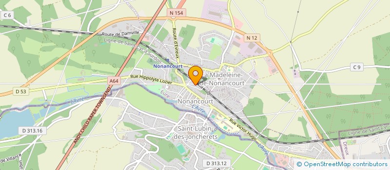 localisation de l'entreprise MADAME FALLON CROTEAU à DAMPIERRE SUR AVRE