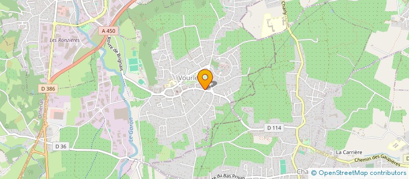 localisation de l'entreprise MADAME FANETTE THERON  VOURLES