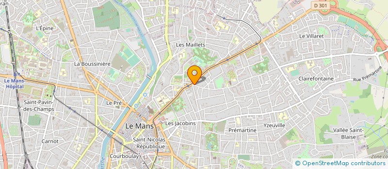 localisation de l'entreprise MADAME FANIE STELINA MBADOU NDOUMIBIGA  LE MANS