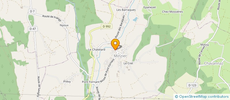 localisation de l'entreprise MADAME FANNY ASTIER  MINZIER