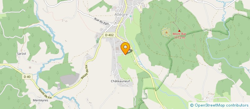 localisation de l'entreprise MADAME FANNY BARBALAT  ALLEGRE