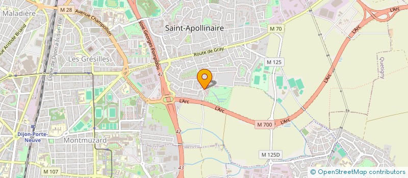 localisation de l'entreprise MADAME FANNY BOSSET  SAINT-APOLLINAIRE