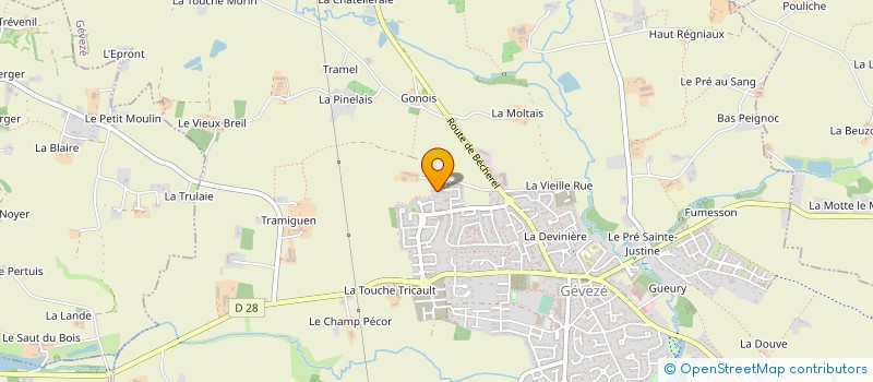 localisation de l'entreprise MADAME FANNY BRAIS  GEVEZE