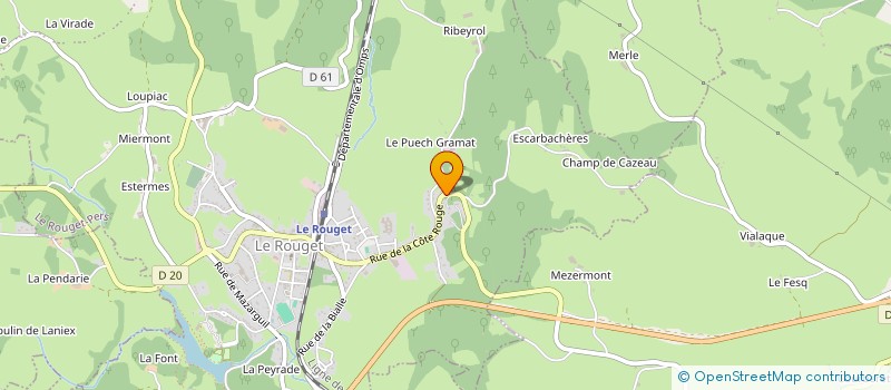 localisation de l'entreprise MADAME FANNY CHADRIN  LE ROUGET-PERS