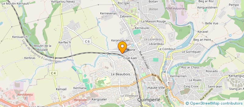 localisation de l'entreprise MADAME FANNY CLAIRE MANON DERENNES à QUIMPERLE