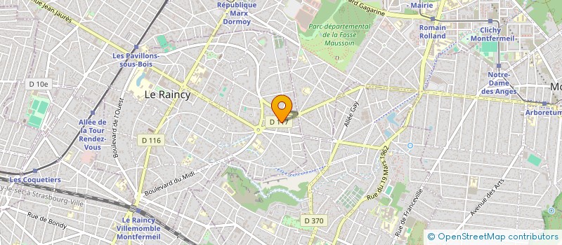 localisation de l'entreprise MADAME FANNY COMPTE à LE RAINCY
