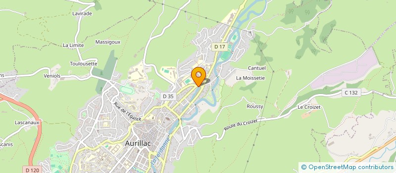 localisation de l'entreprise MADAME FANNY COUDERC à AURILLAC