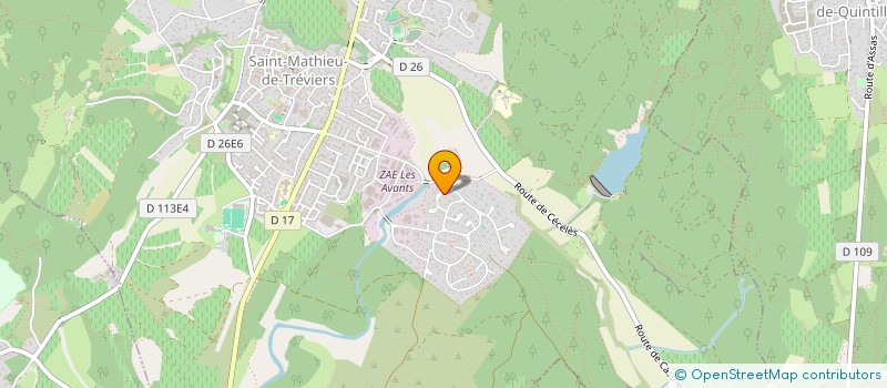 localisation de l'entreprise MADAME FANNY COULON  SAINT-MATHIEU-DE-TREVIERS