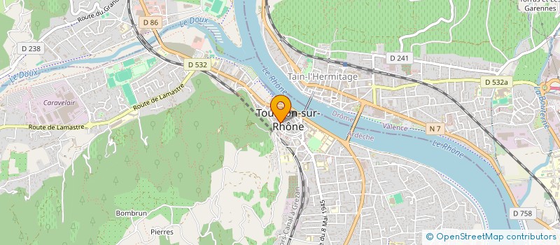 localisation de l'entreprise MADAME FANNY DUVAL à TOURNON-SUR-RHONE