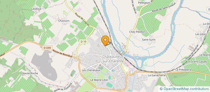 localisation de l'entreprise MADAME FANNY FLEURY à CHATEAUNEUF-SUR-CHARENTE