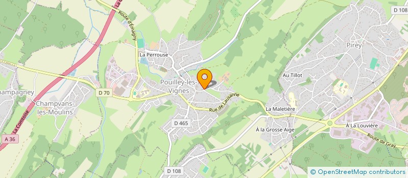 localisation de l'entreprise MADAME FANNY FRITZ  POUILLEY-LES-VIGNES