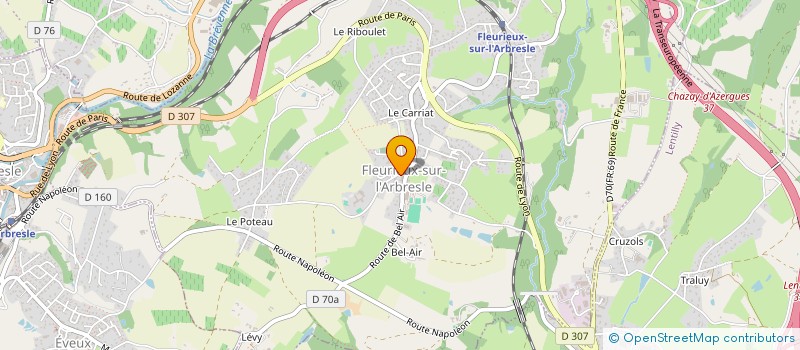 localisation de l'entreprise MADAME FANNY GARRO  FLEURIEUX-SUR-L'ARBRESLE