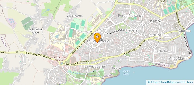 localisation de l'entreprise MADAME FANNY GUILLEUX à SAINT-NAZAIRE