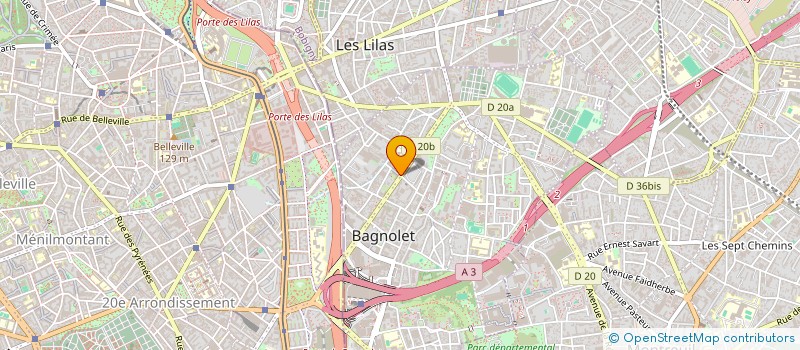 localisation de l'entreprise MADAME FANNY HEBETTE à BAGNOLET
